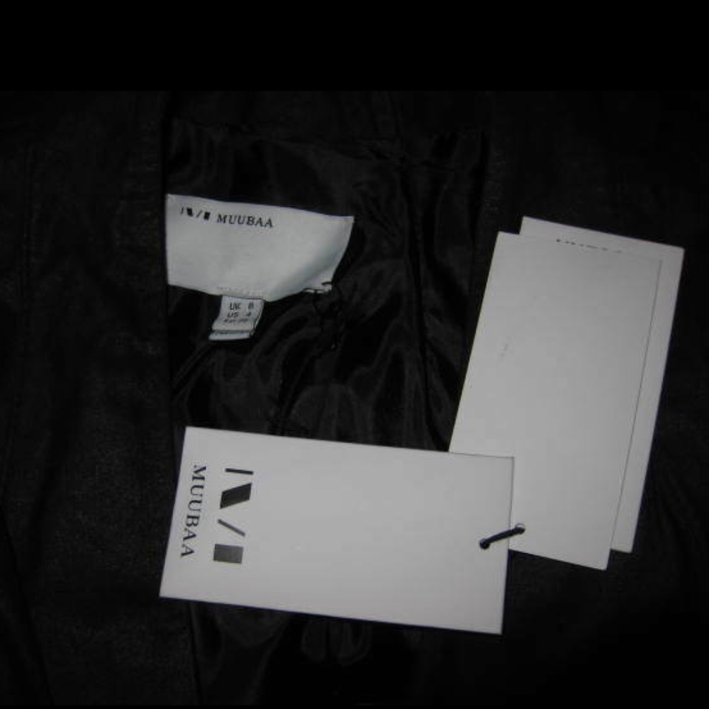 MUUBAA ANGERS BLACK LEATHER SUEDED BLAZER JACKET 4 - Picture 9 of 9